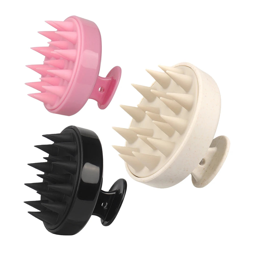 **Silicone Scalp Massage Shampoo Brush – Deep Cleansing & Hair Care**
