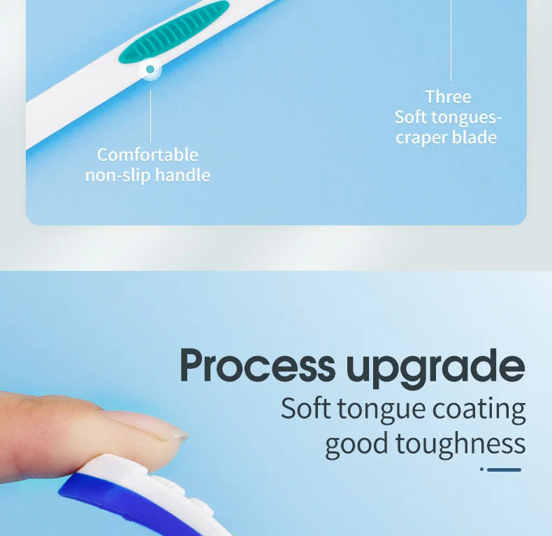**Y-Kelin Silicone Tongue Scraper – Food-Grade Oral Cleaner for Fresh Breath**