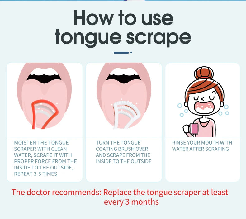 **Y-Kelin Silicone Tongue Scraper – Food-Grade Oral Cleaner for Fresh Breath**