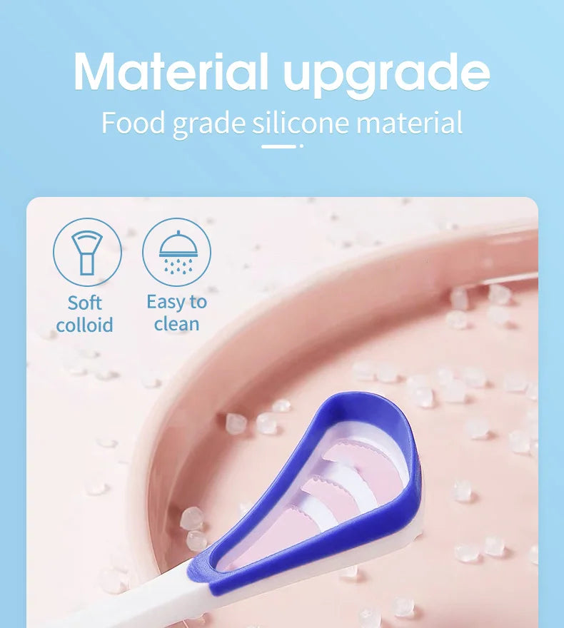 **Y-Kelin Silicone Tongue Scraper – Food-Grade Oral Cleaner for Fresh Breath**