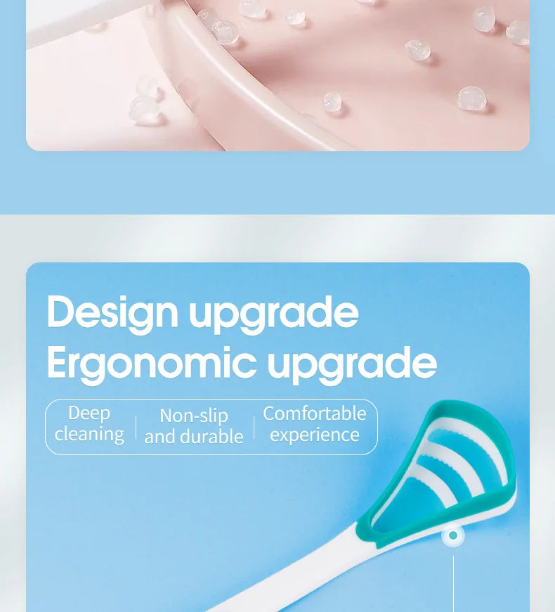 **Y-Kelin Silicone Tongue Scraper – Food-Grade Oral Cleaner for Fresh Breath**