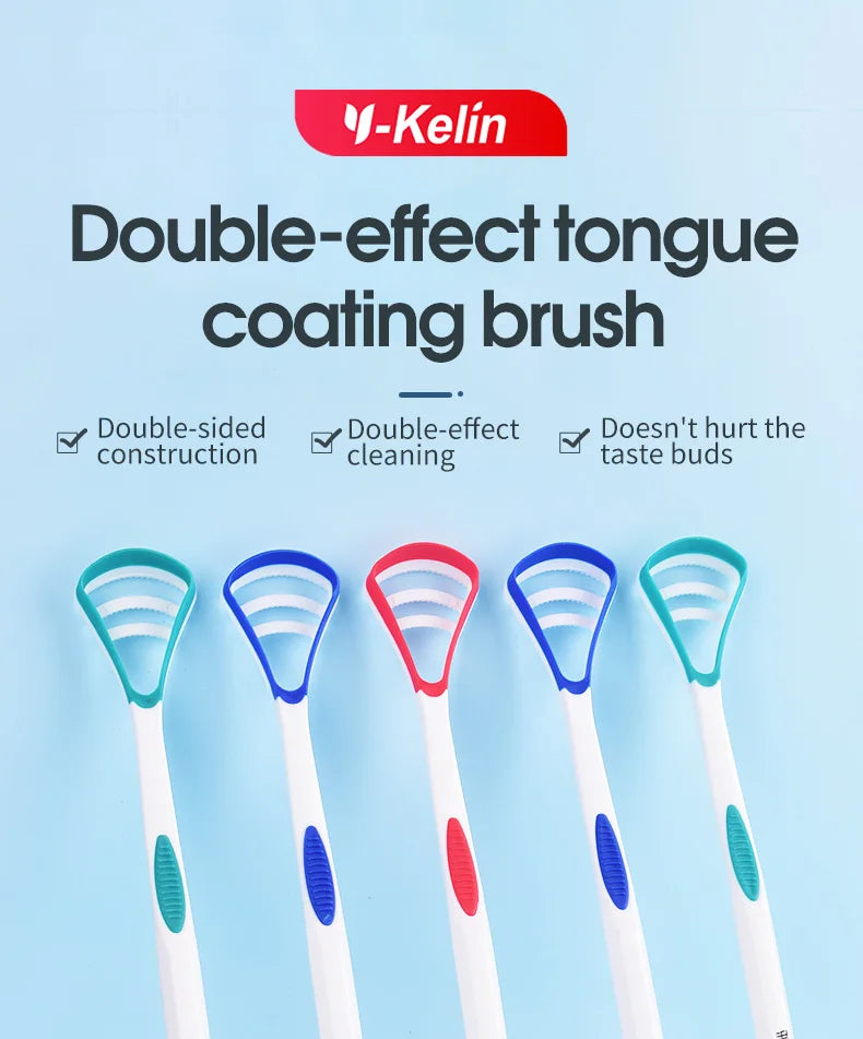 **Y-Kelin Silicone Tongue Scraper – Food-Grade Oral Cleaner for Fresh Breath**