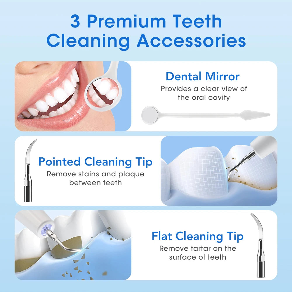 **Ultrasonic Dental Scaler – Electric Tartar, Plaque & Stain Remover**