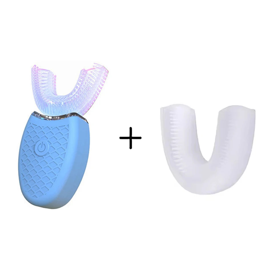 **U-Type Sonic Electric Toothbrush – 360° Automatic Cleaning, USB Rechargeable & Waterproof**