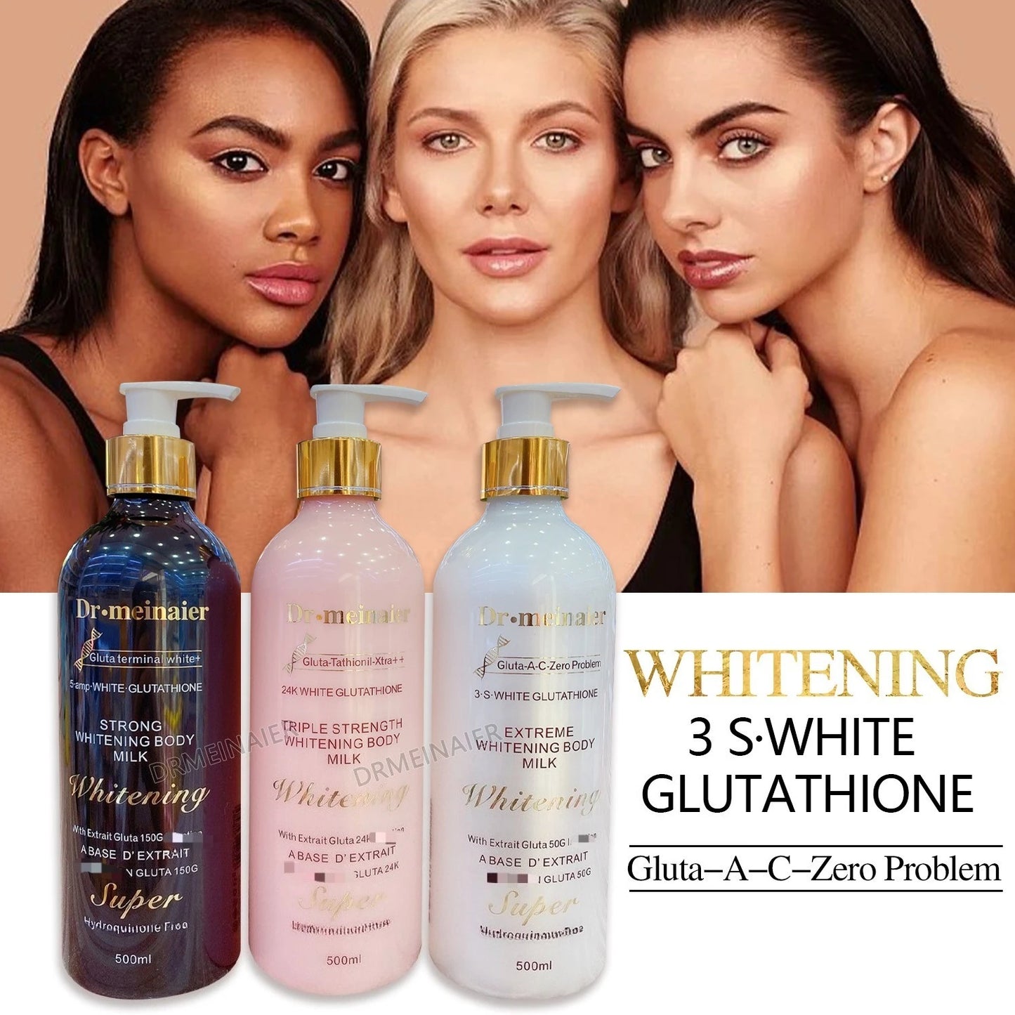**24K Gold Glutathione Body Lotion – Brightening & Hydrating Care**