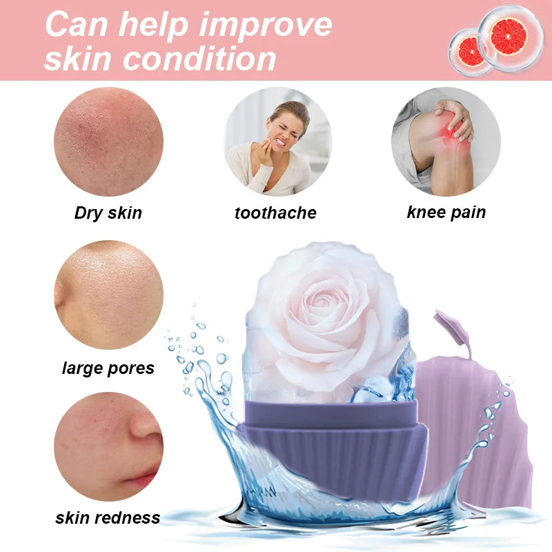 NaturaBloom Ice Glow Face Roller — Lifting, Contouring & De-Puffing Tool