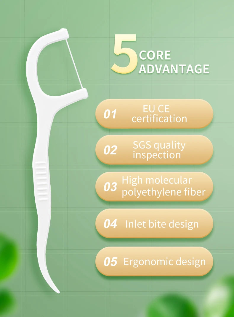 **Interdental Floss Picks – Deep Cleaning & Daily Oral Care Tool**
