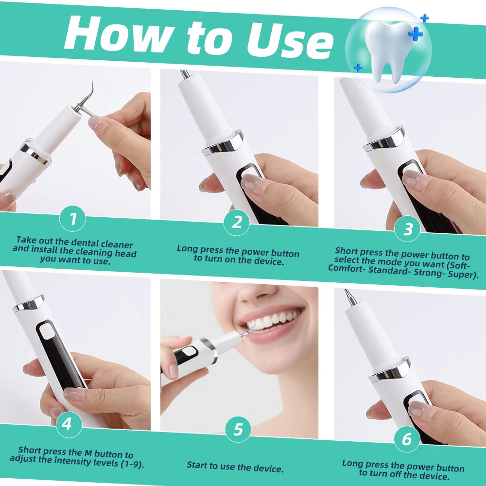 **Ultrasonic Dental Scaler – Electric Tartar, Plaque & Stain Remover**