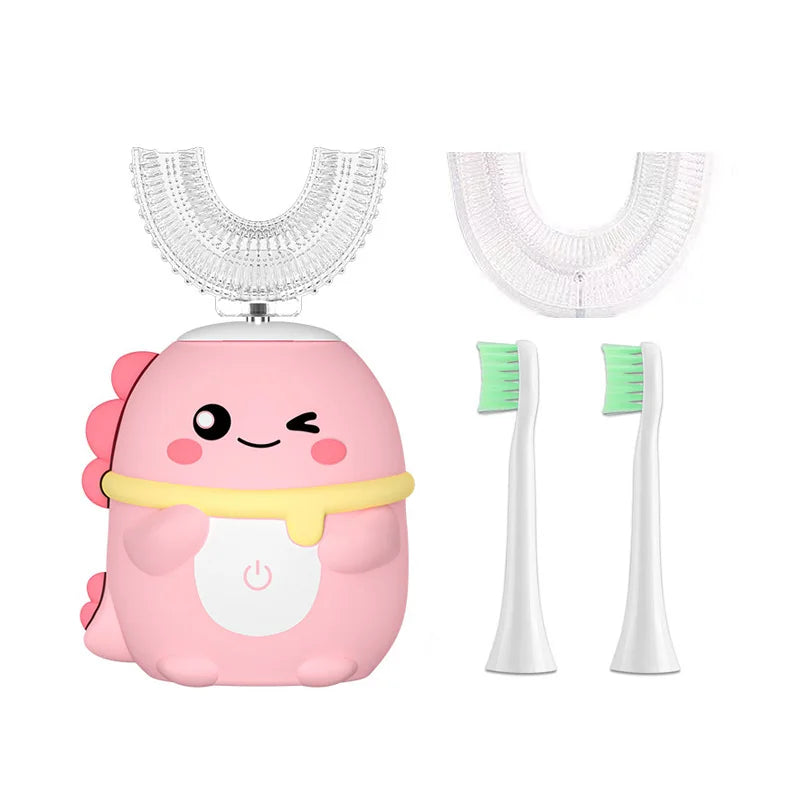 **Kids U-Shaped Sonic Electric Toothbrush – 360° Cleaning, USB Rechargeable & IPX7 Waterproof**