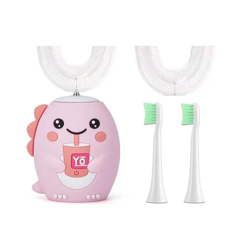 **Kids U-Shaped Sonic Electric Toothbrush – 360° Cleaning, USB Rechargeable & IPX7 Waterproof**