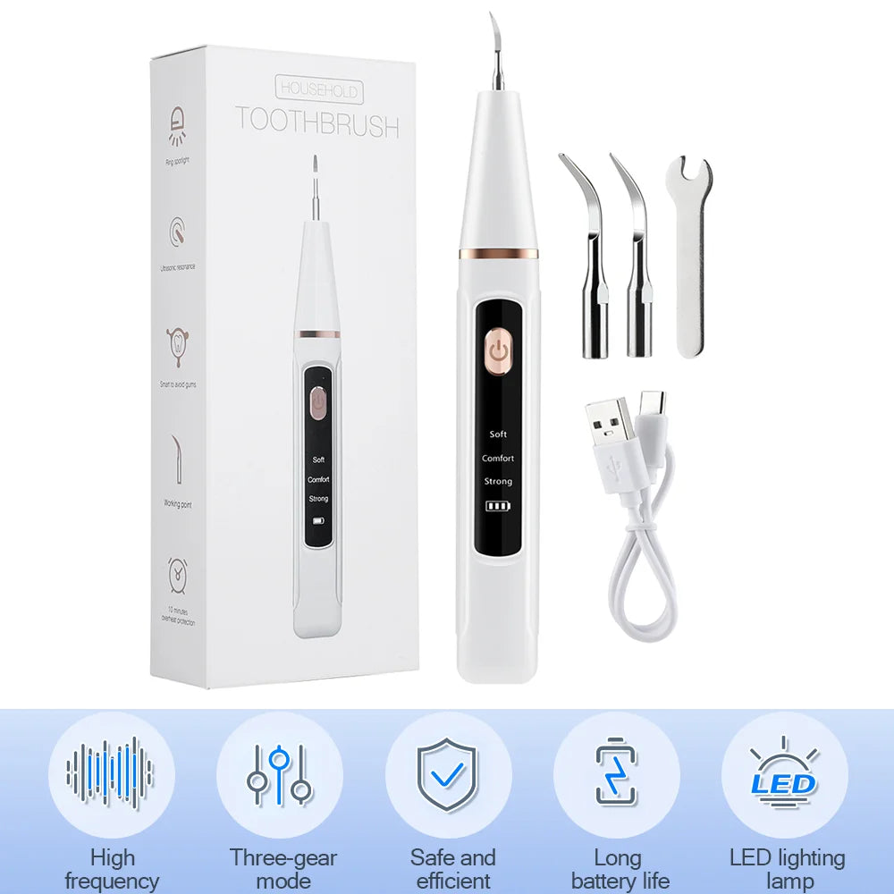 **Ultrasonic Dental Scaler – Electric Tartar, Plaque & Stain Remover**