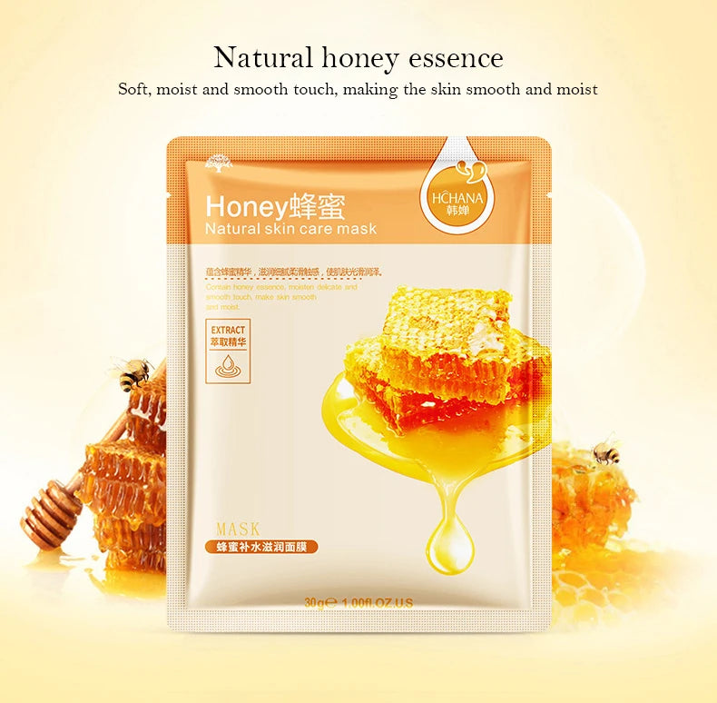 **30PCS Fresh Fruit Facial Masks – Hydrating & Firming Skincare**