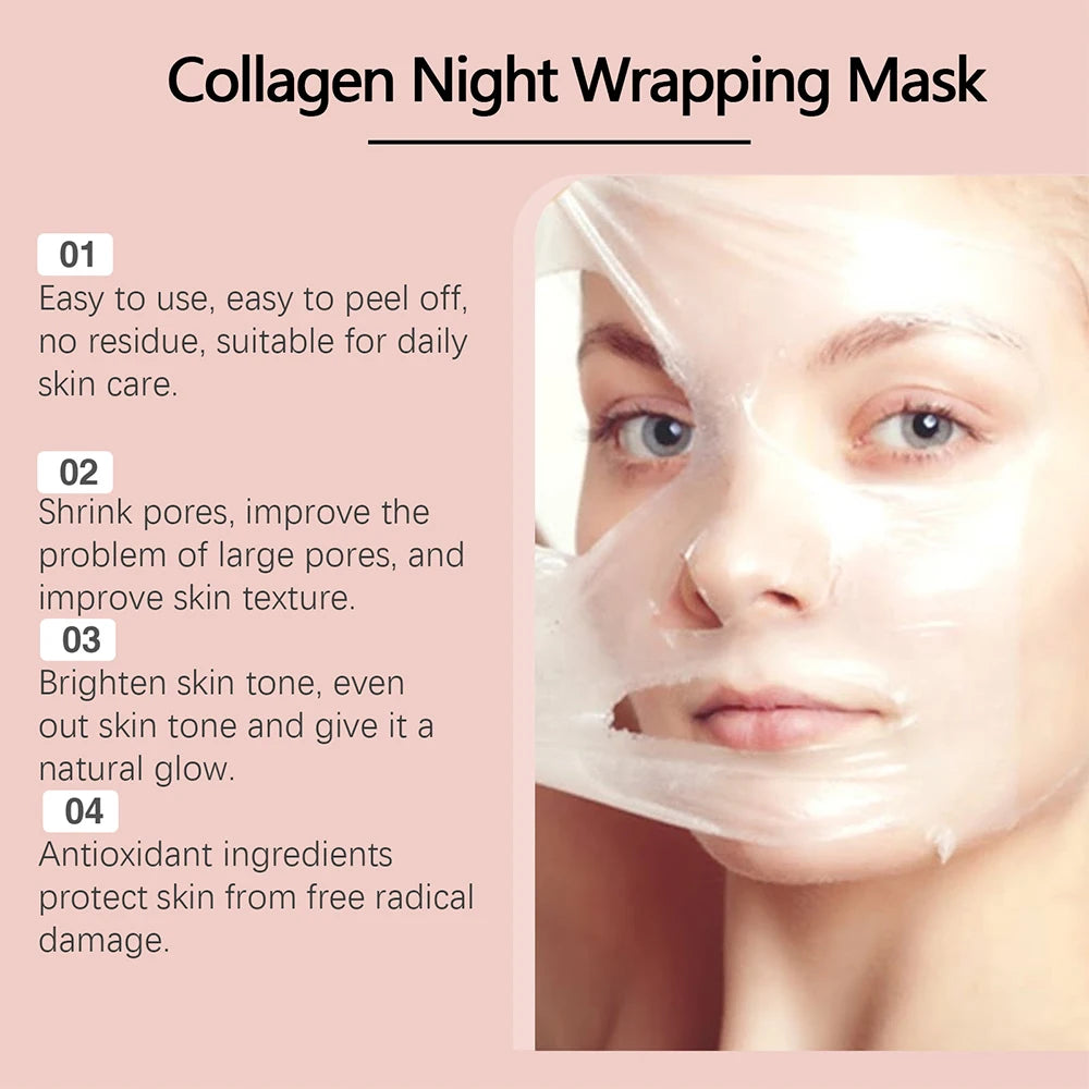 **Collagen Peel-Off Face Mask – Kojic Acid & Turmeric Overnight Glow Treatment**