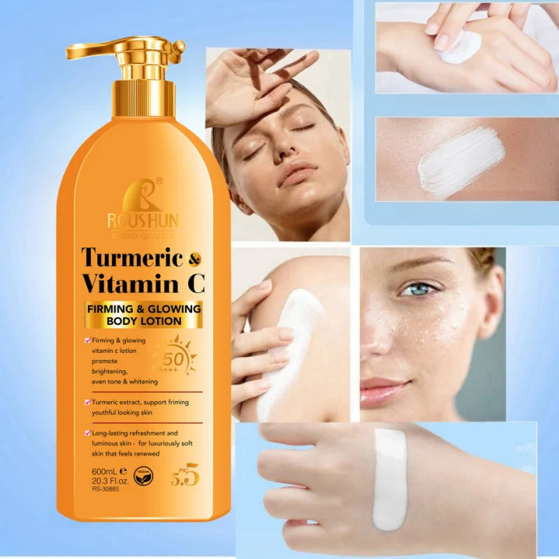 **Turmeric Vitamin C SPF 50 Body Lotion – Moisturizing Sunscreen**