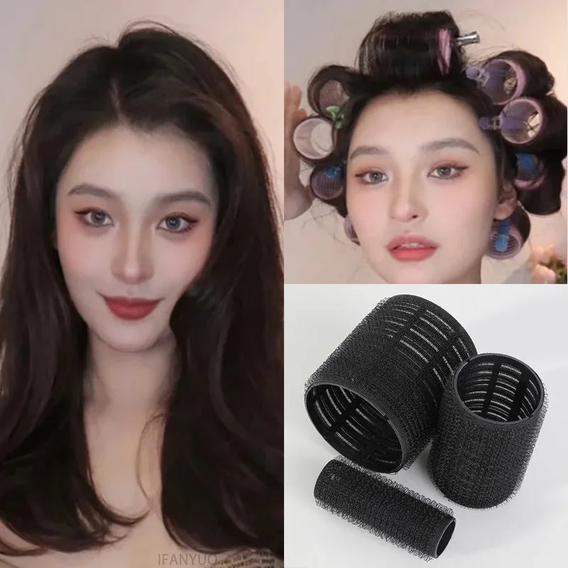 **4–8PCS No-Heat Hair Rollers – Self-Grip Curlers for Volume & Styling**
