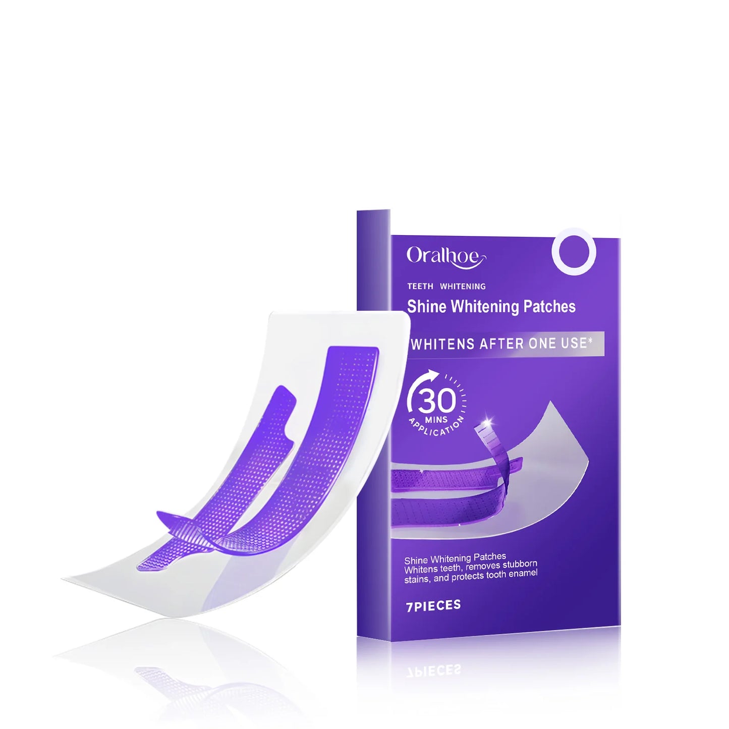 **Purple Teeth Whitening Strips – Stain Removal & Brightening Oral Care**