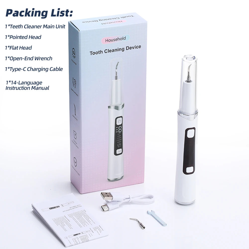 **Ultrasonic Dental Scaler – Electric Tartar, Plaque & Stain Remover**