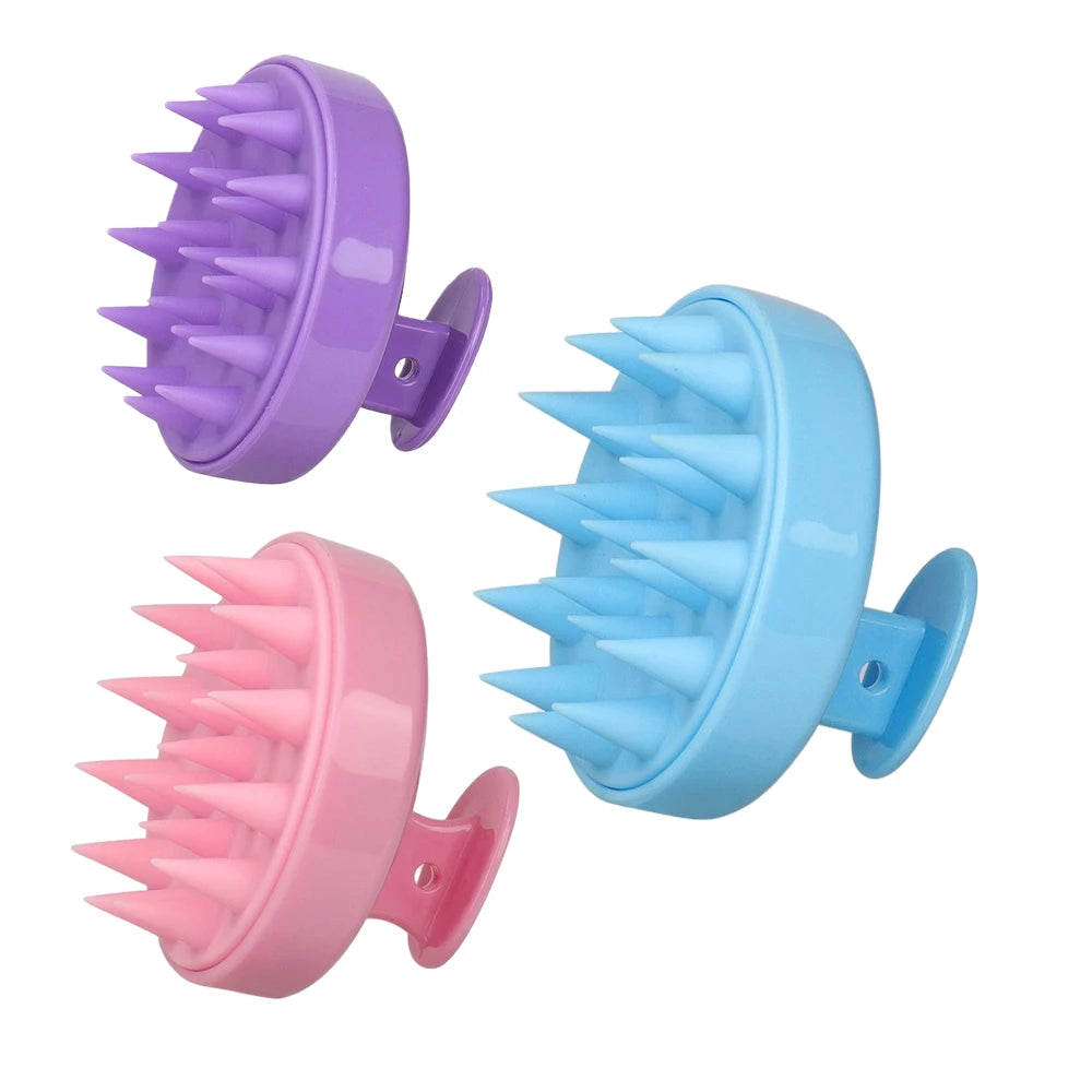 **Silicone Scalp Massage Shampoo Brush – Deep Cleansing & Hair Care**