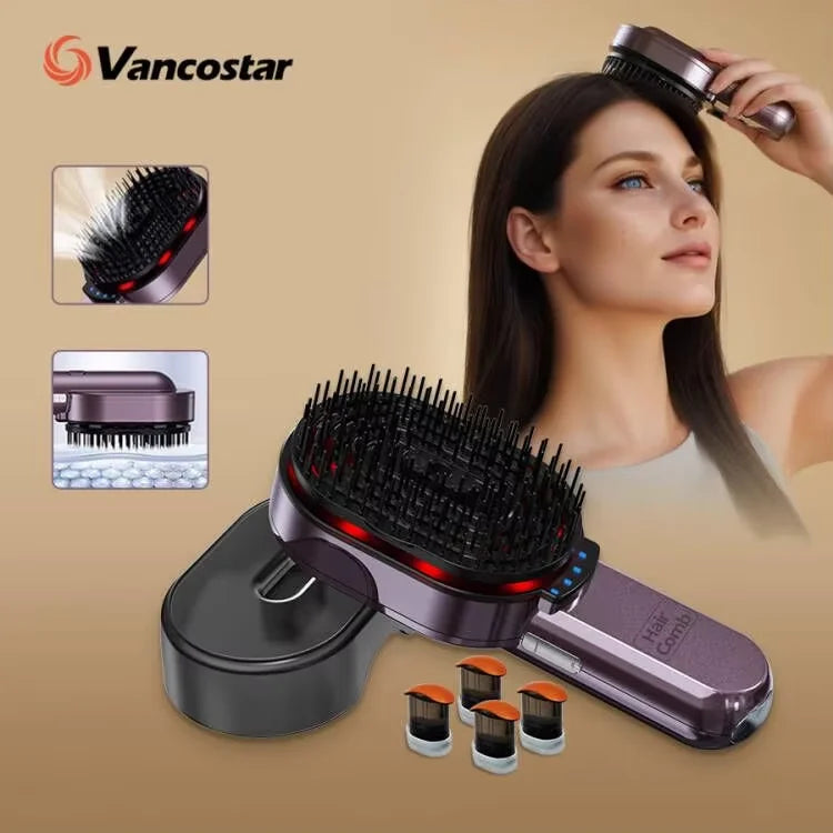 **4-in-1 Scalp Massage Comb – Hair Oil Spray & Relaxation Head Spa Tool**