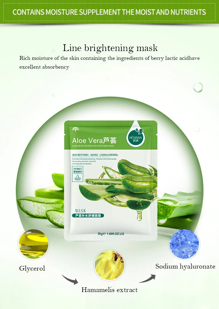 **30PCS Fresh Fruit Facial Masks – Hydrating & Firming Skincare**