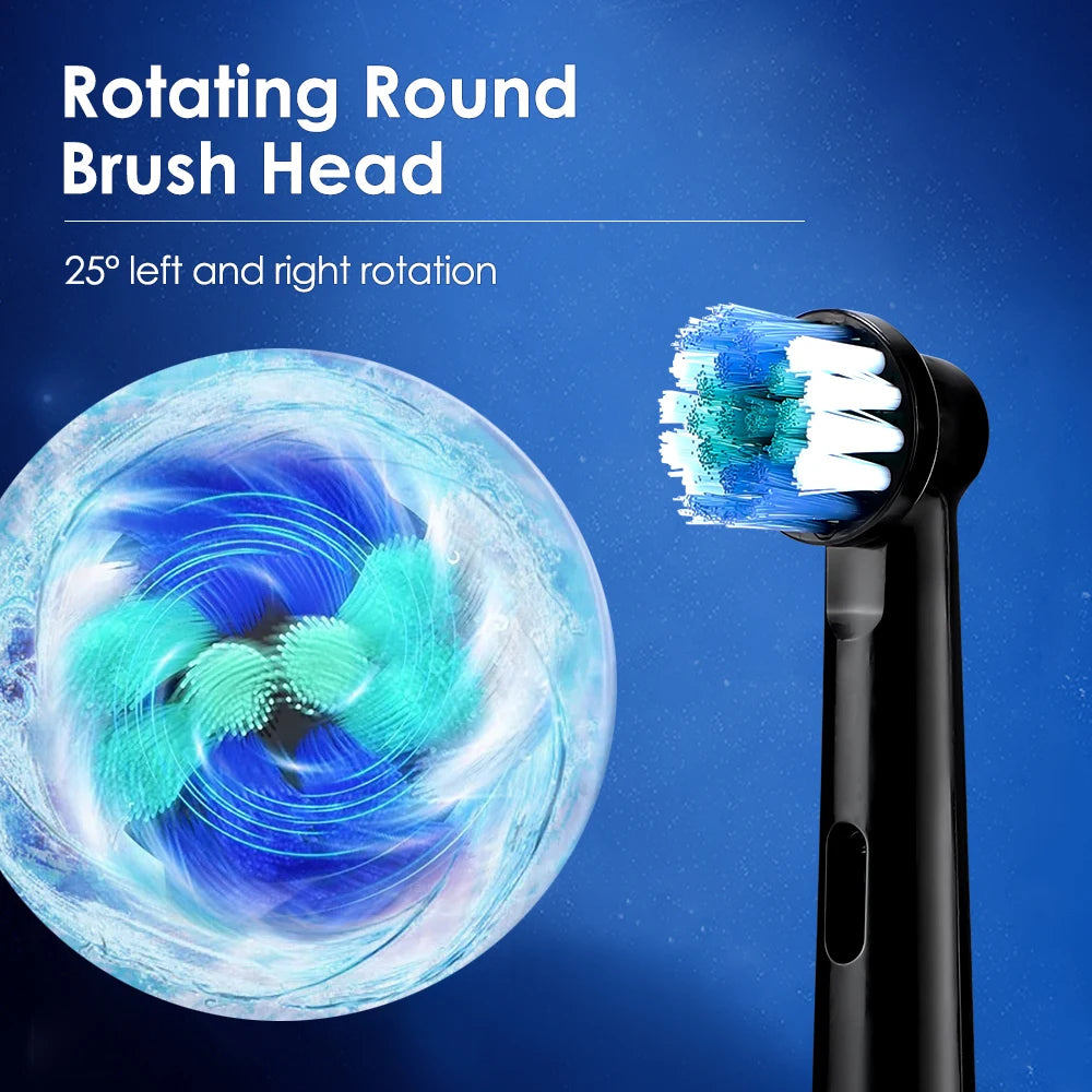**Smart Rotating Electric Toothbrush – 5 Modes, 4 Brush Heads & Rechargeable Design**