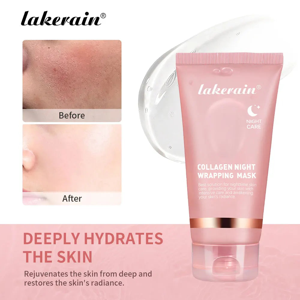 **Collagen Overnight Peel-Off Face Mask – Hydrating & Brightening Korean Skincare**
