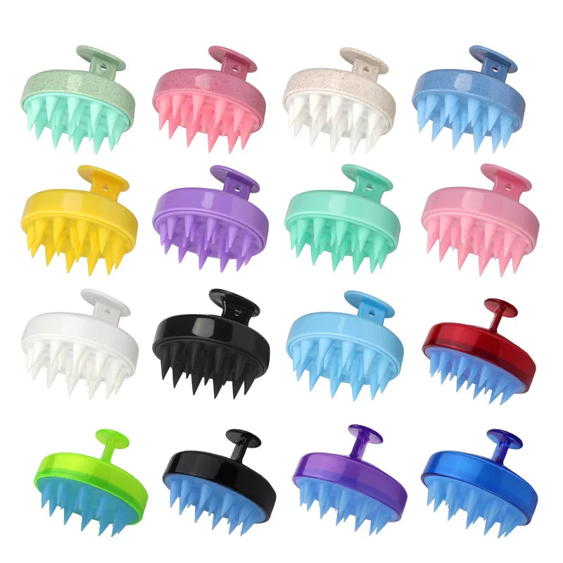 **Silicone Scalp Massage Shampoo Brush – Deep Cleansing & Hair Care**