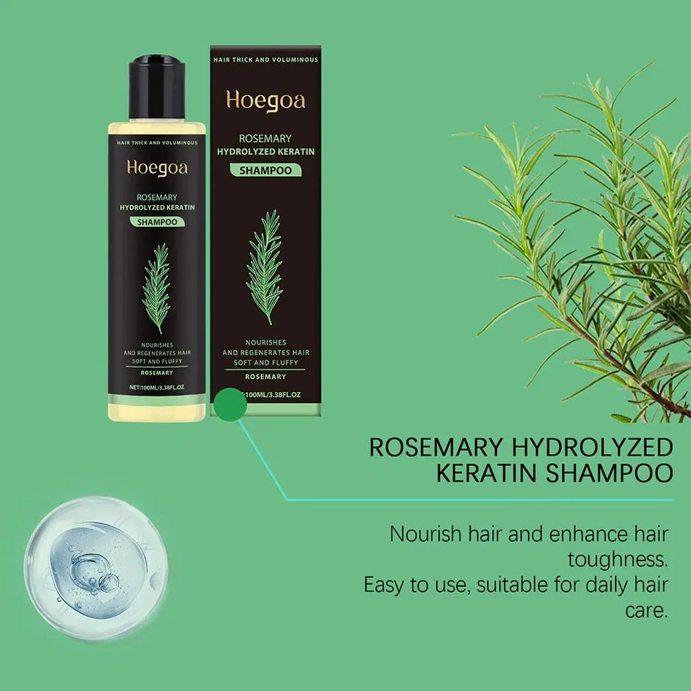 **100ml Natural Rosemary Hair Shampoo – Scalp Nourishing & Moisturizing Care**