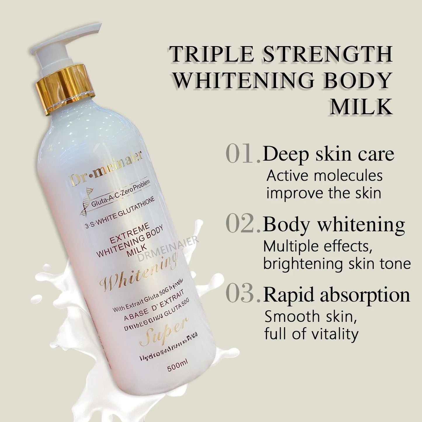 **24K Gold Glutathione Body Lotion – Brightening & Hydrating Care**