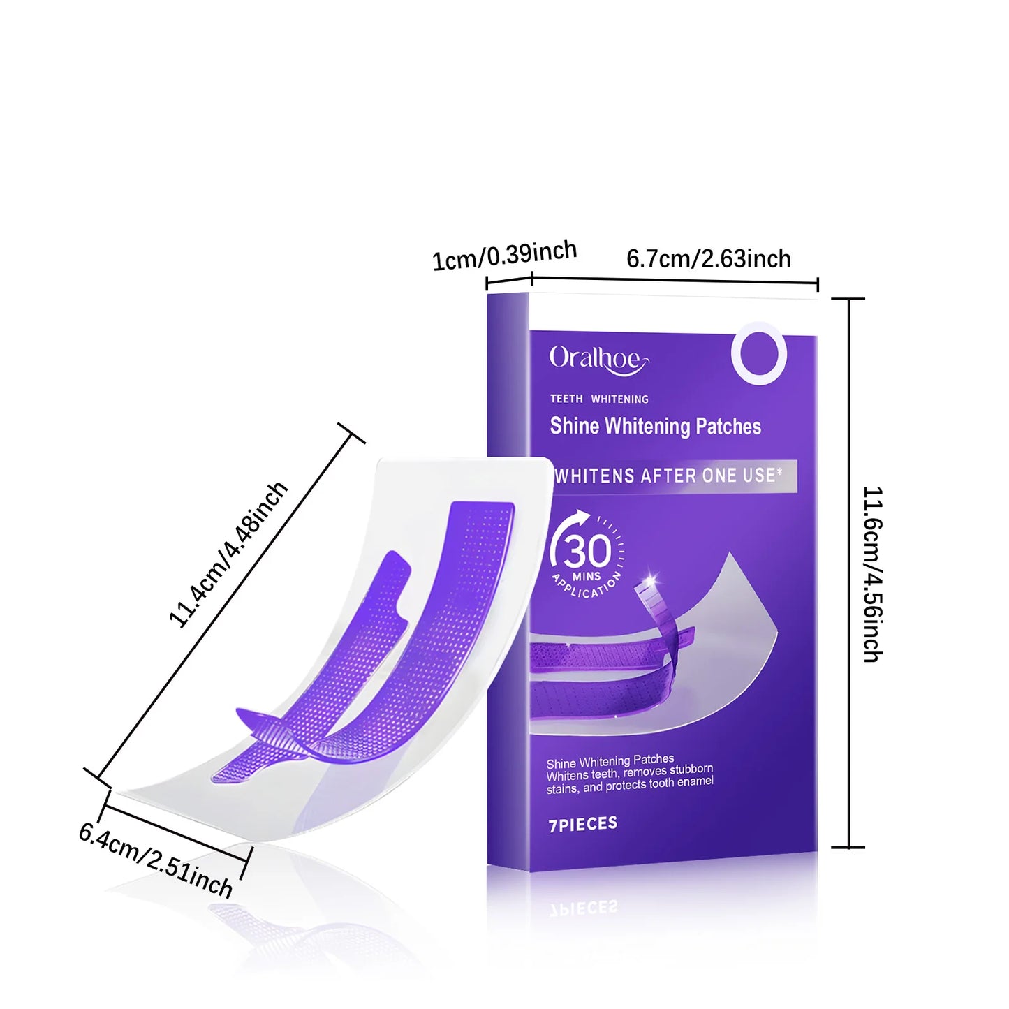 **Purple Teeth Whitening Strips – Stain Removal & Brightening Oral Care**