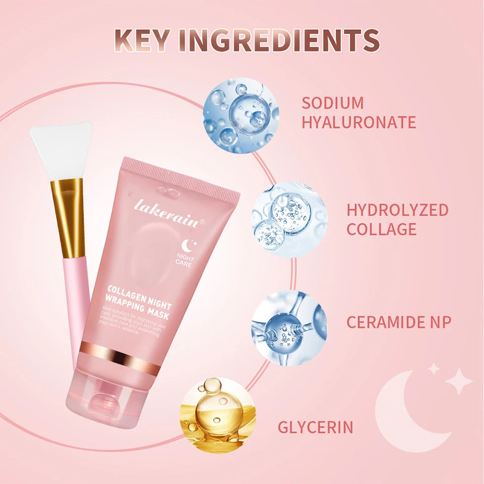 **Collagen Overnight Peel-Off Face Mask – Hydrating & Brightening Korean Skincare**