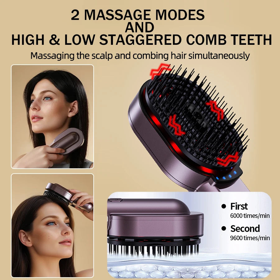 **4-in-1 Scalp Massage Comb – Hair Oil Spray & Relaxation Head Spa Tool**