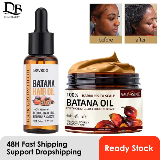 **100% Natural Batana Oil Hair Mask – Deep Conditioning & Nourishing Treatment**