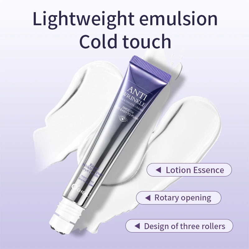 NaturaBloom Brightening Eye Cream Duo — Rollerball Massager + Hyaluronic Acid