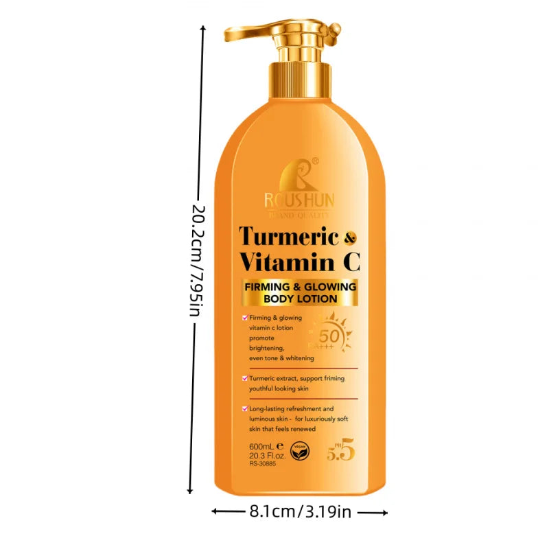**Turmeric Vitamin C SPF 50 Body Lotion – Moisturizing Sunscreen**