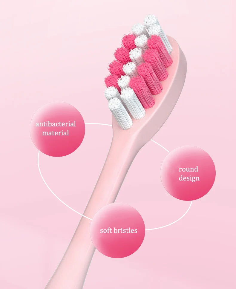**Kids Sonic Electric Toothbrush – Cartoon Design with Soft Bristles & Replacement Head**