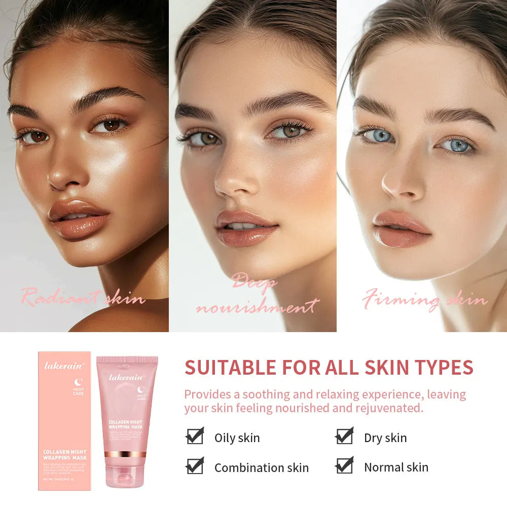 **Collagen Overnight Peel-Off Face Mask – Hydrating & Brightening Korean Skincare**