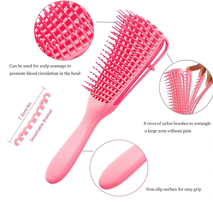 **11PCS Hair Brush Set – Detangling, Scalp Massage & Styling Kit**