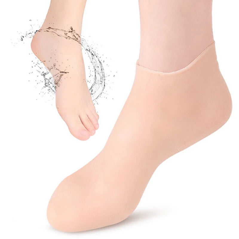 **Silicone Gel Moisturizing Socks – Foot & Hand Care Spa Protectors**