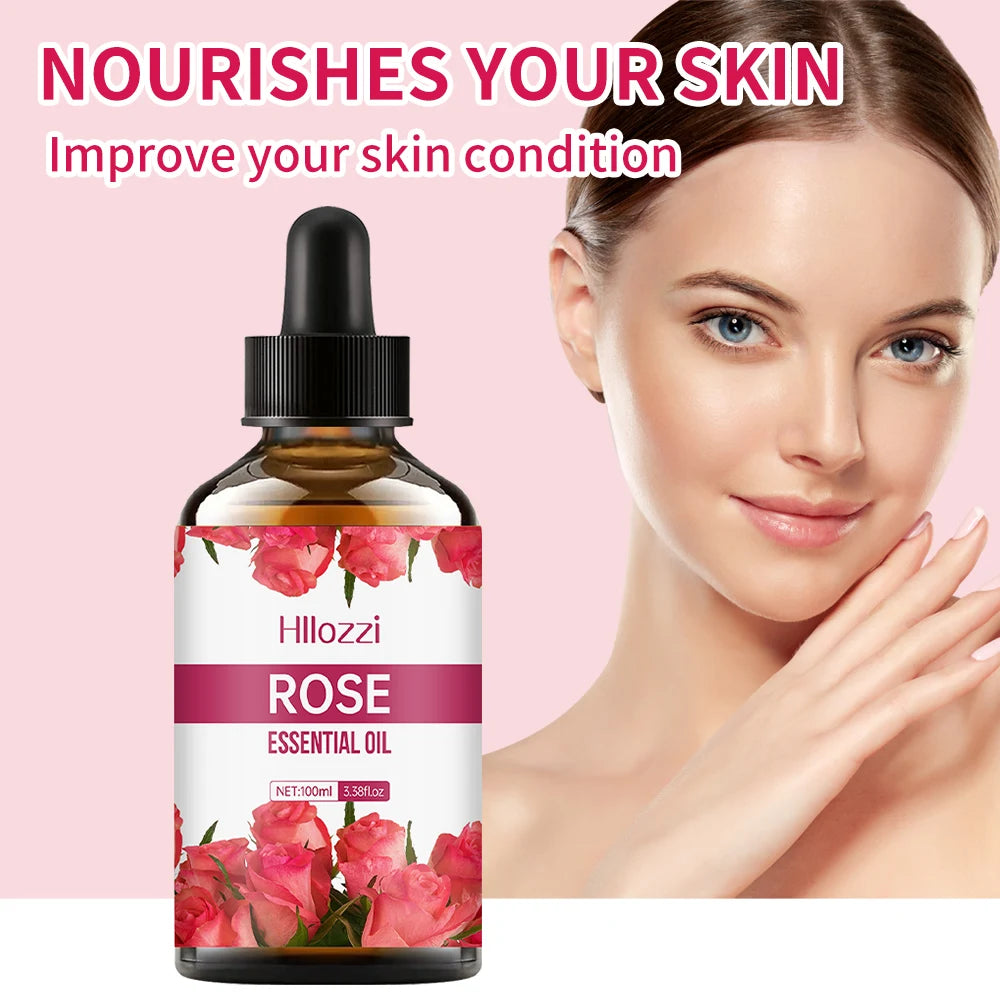 NaturaBloom Rose Glow Body Oil — Pure Rose Essential Oil for Face & Body