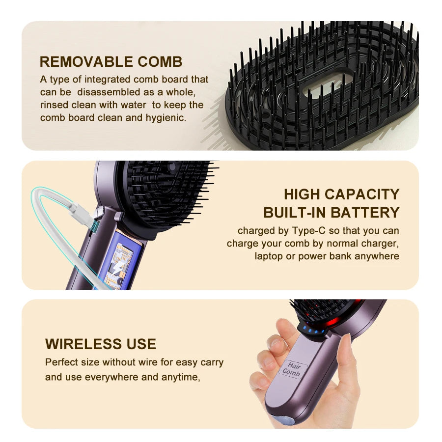 **4-in-1 Scalp Massage Comb – Hair Oil Spray & Relaxation Head Spa Tool**