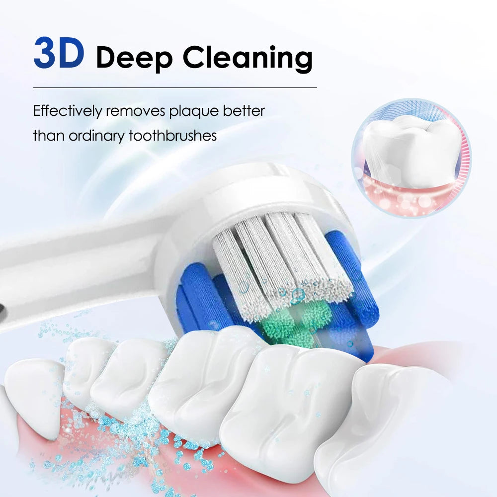 **Smart Rotating Electric Toothbrush – 5 Modes, 4 Brush Heads & Rechargeable Design**