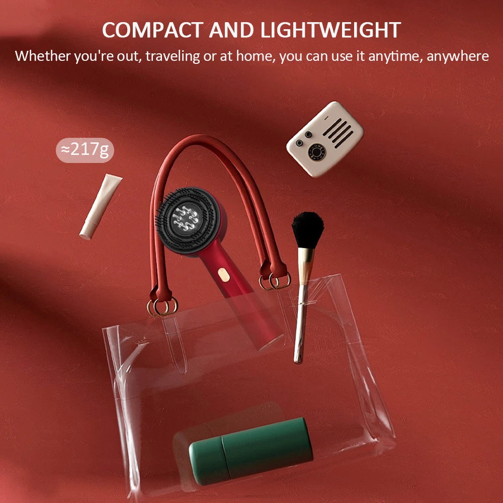 **Electric Scalp Massage Comb – Red Light Hair Care & Oil Applicator**