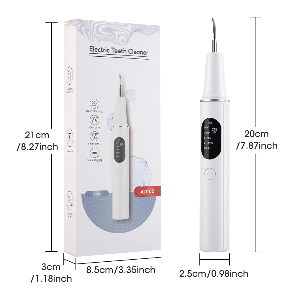 **Ultrasonic Dental Scaler – Electric Tartar, Plaque & Stain Remover**
