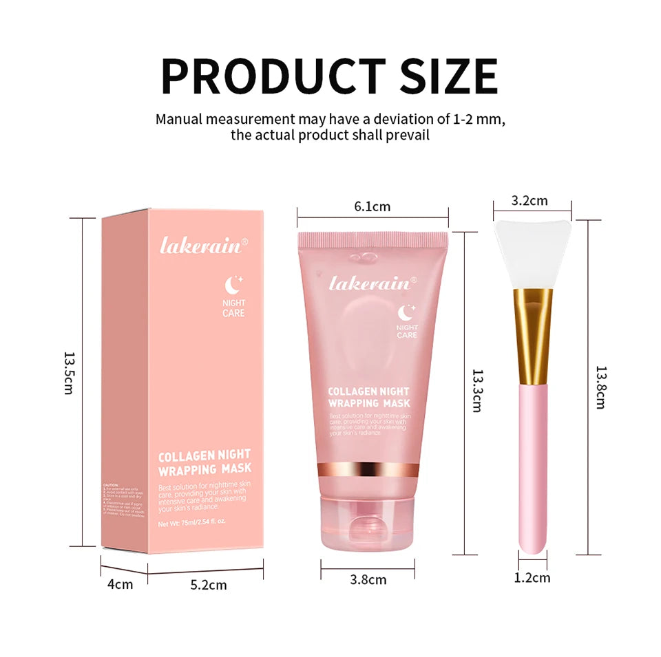 **Collagen Overnight Peel-Off Face Mask – Hydrating & Brightening Korean Skincare**