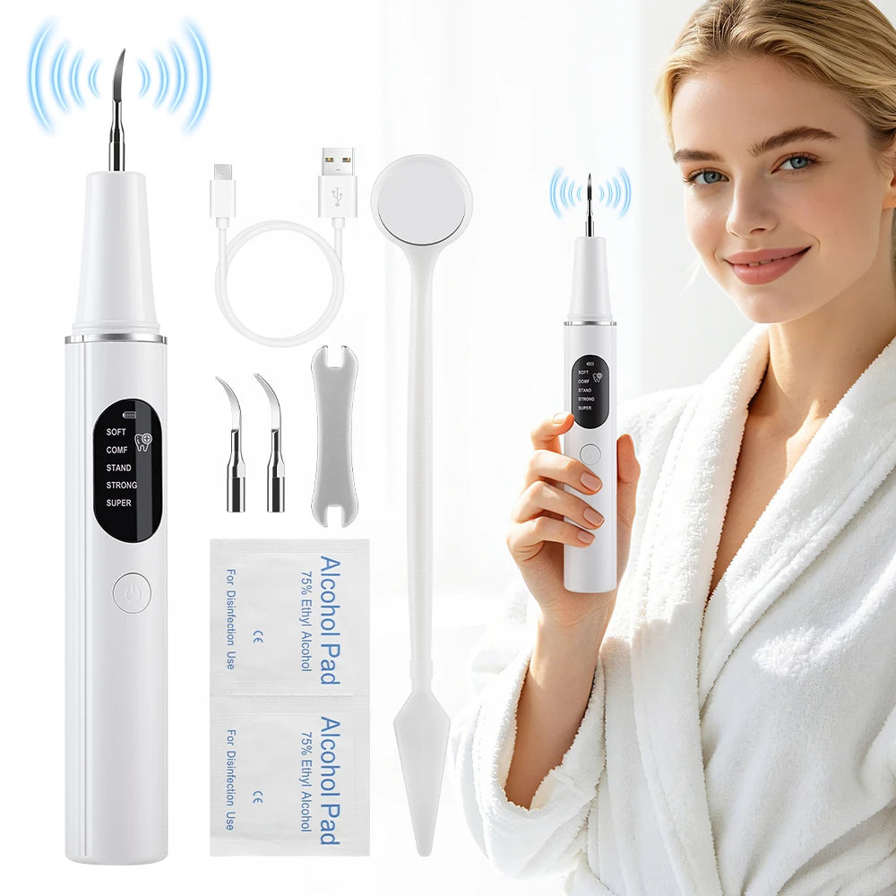 **Ultrasonic Dental Scaler – Electric Tartar, Plaque & Stain Remover**