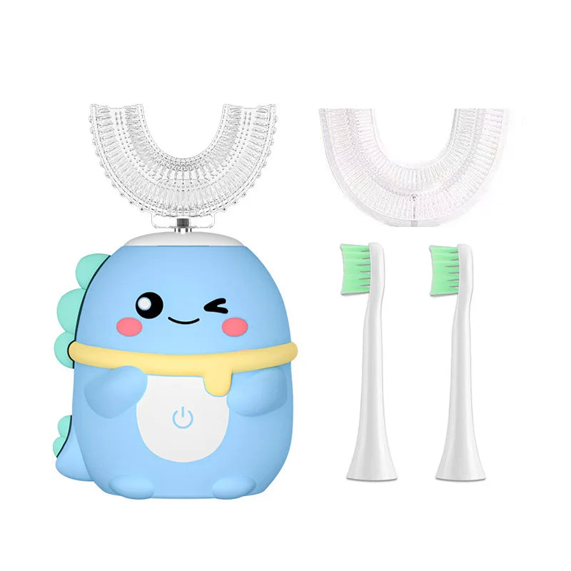 **Kids U-Shaped Sonic Electric Toothbrush – 360° Cleaning, USB Rechargeable & IPX7 Waterproof**