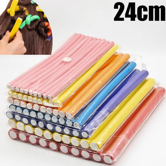 **10PCS Heatless Curling Rods – Soft Foam Bendy Hair Curlers**