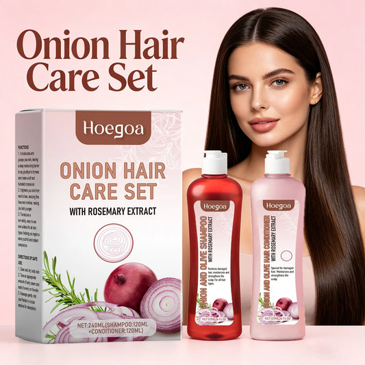 **Rosemary Onion Hair Care Set – Strengthening Shampoo & Conditioner**