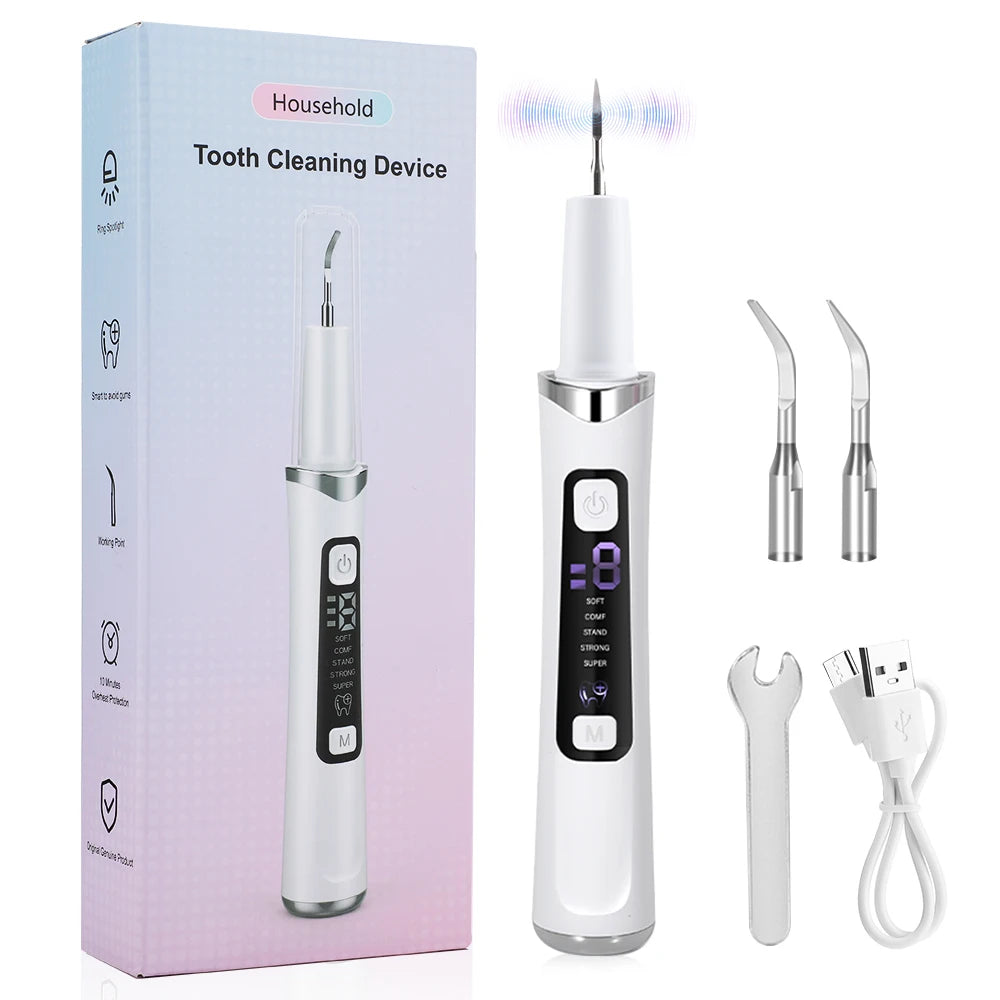 **Ultrasonic Dental Scaler – Electric Tartar, Plaque & Stain Remover**